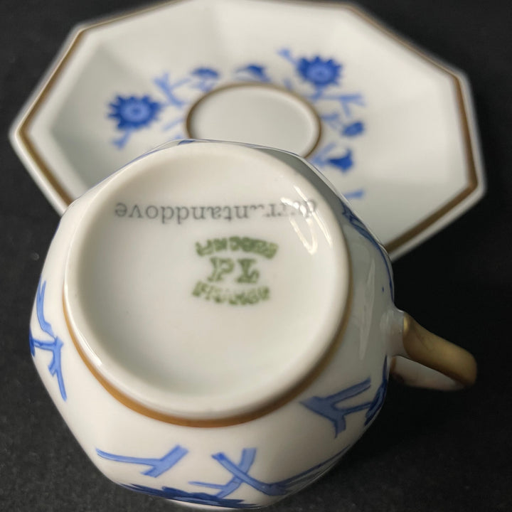 Service à café "Eau de pute", cadeau original et rigolo en porcelaine vintage française recyclée