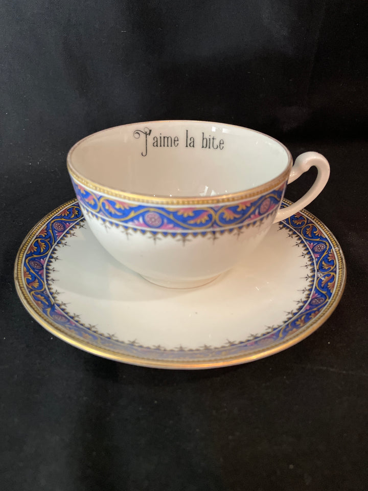 Bonjour Grognasse, Tasse à expresso vulgaire, tasse jurons recyclée drôle, vintage