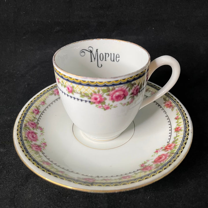 Tasse vulgaire, Vous avez été empoisonnée, Porcelaine de Limoges vintage recyclée