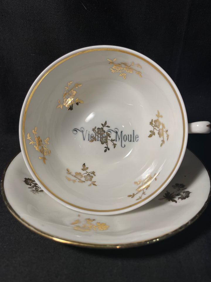 Vieille Moule, vulgar coffee / tea cup, funny upcycled tasse jurons, vintage gift, Durrant &amp; Dove