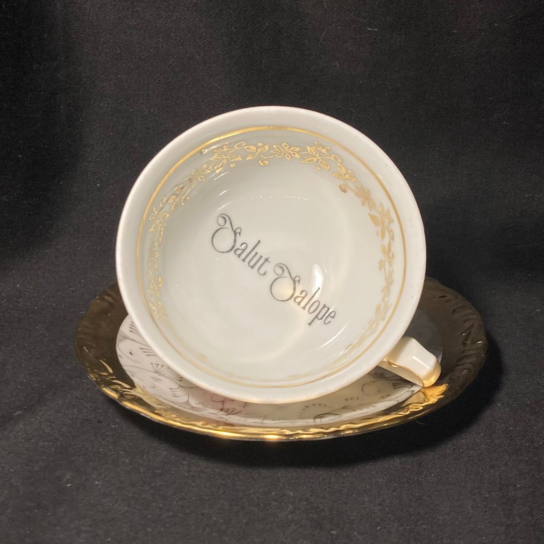 Tasse à thé vulgaire, Salut Salope, Porcelaine vintage recyclée, Cadeau drôle et insultant