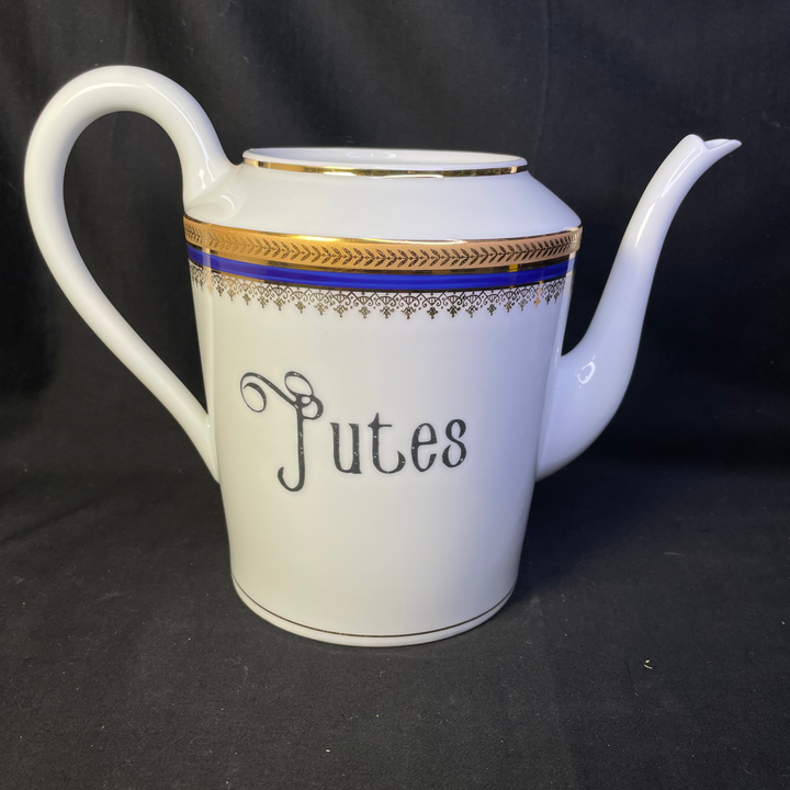 Putes,  funny vintage upcycled porcelain large cocktail jug