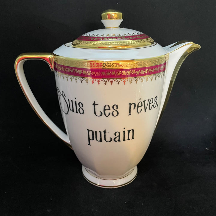 Suis tes reves, putain, Tea / Coffee pot, Cocktail jug, Vintage upcycled