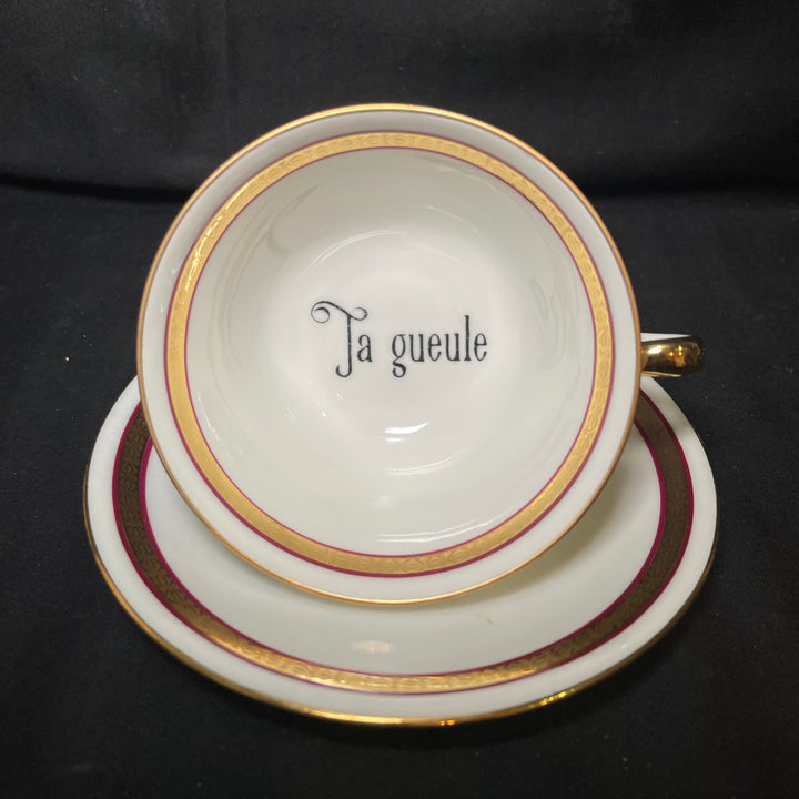 Vulgar Espresso Cup, Ta gueule,unique insult funny uncycled lgbtq gift