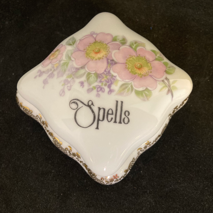 Stash box, Spells, Unique Funny Upcycled Vintage, Apothecary rude gift