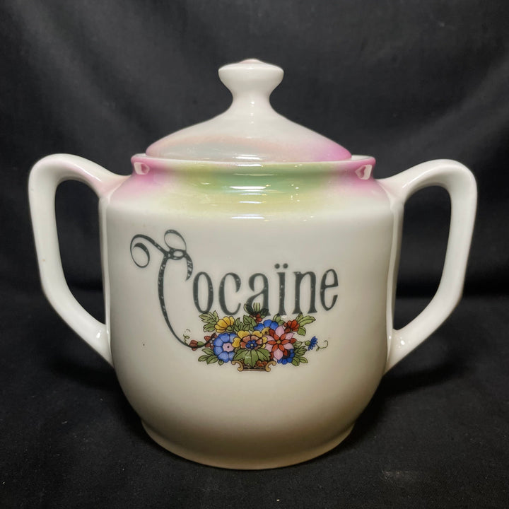 Sugar Pot, Cocaine, Unique Funny Upcycled Vintage Stash, Apothecary gift