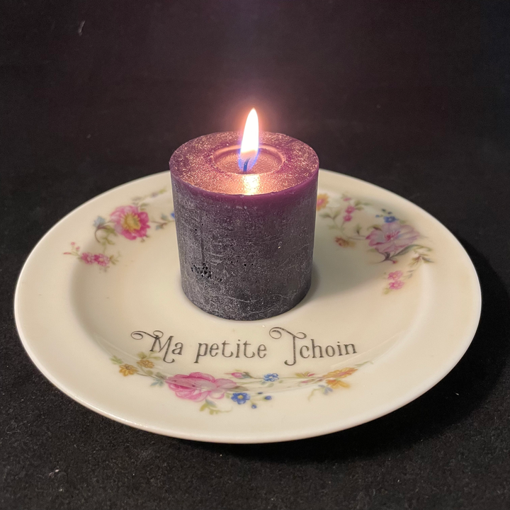 Bougeoir, Ma petite tchoin, Porcelaine drôle, Porcelaine vintage, Insulte grossière
