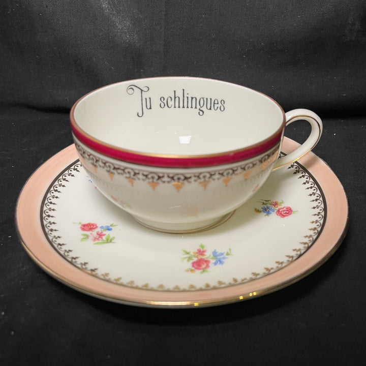 Vulgar Tea Cup,Tu Schlingues,Insult Obscenity Profanity Funny Gift,lgbtq