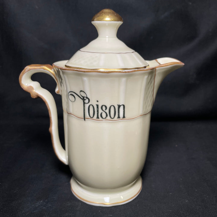 Poison coffee set, Funny Unique Upcycled vintage French porcelaine gift