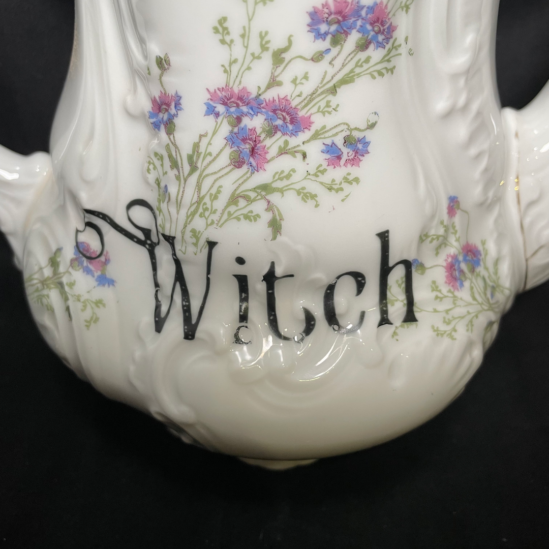 Vintage Teapot,Witch,Tea Lovers Unique Upcycled Teapot wedding alcohol gift