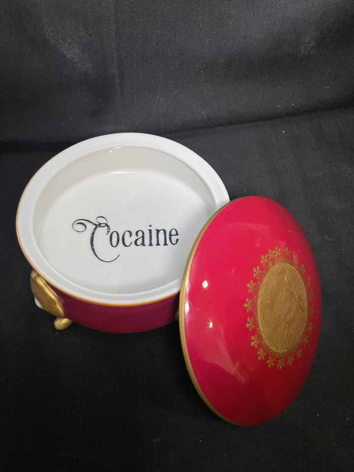 Cocaine, Unique Funny Upcycled Vintage Drug Stash box apothecary gift