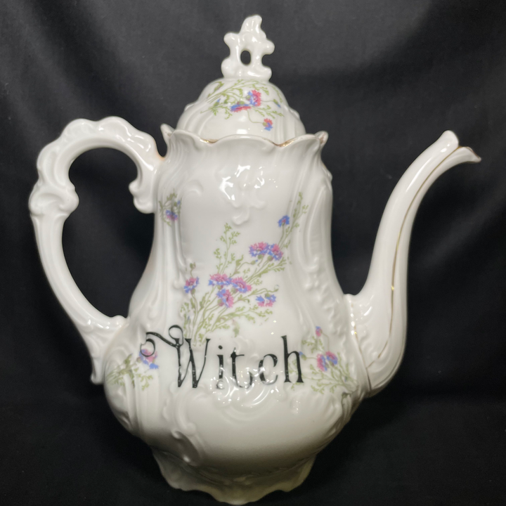 Vintage Teapot,Witch,Tea Lovers Unique Upcycled Teapot wedding alcohol gift