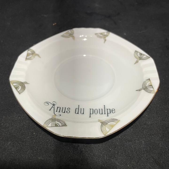 Candle Holder, Anus du poulpe, Funny China,Vintage Porcelain,Insult Rude Funn