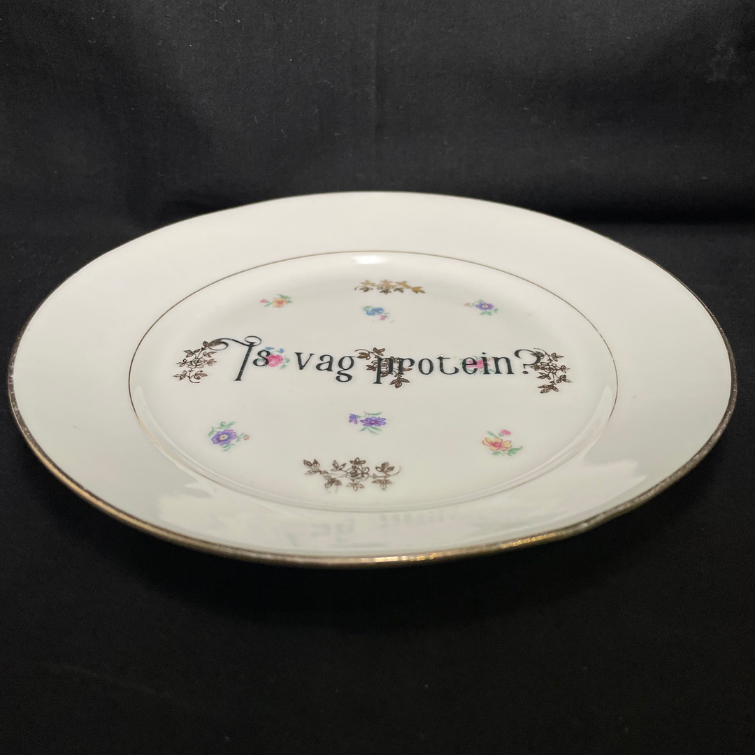 Assiette kitsch drôle,La protéine de vagin,Décoration murale unique,lgbtq,mariage,cadeau pour la maison