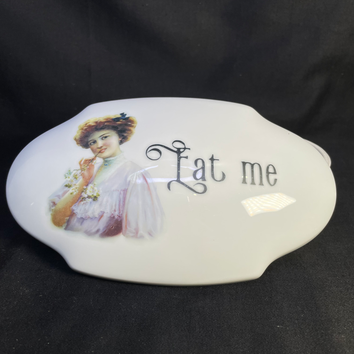 Eat me, Unique Funny Upcycled Vintage Drug Stash box apothecary gift