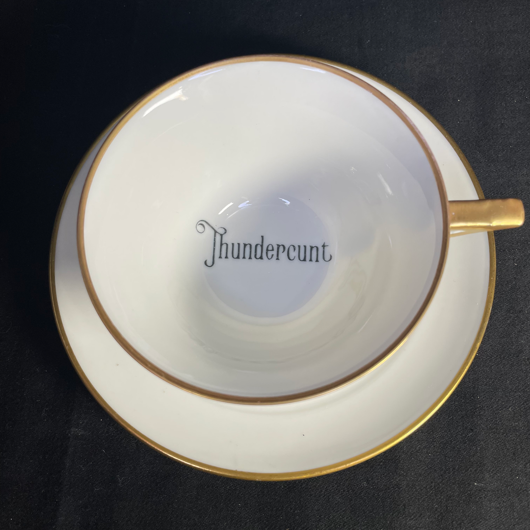 Thundercunt tasse de thé vulgaire, cadeau en porcelaine unique, vintage et amusant, recyclé