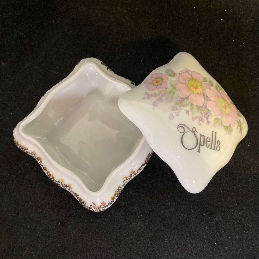 Stash box, Spells, Unique Funny Upcycled Vintage, Apothecary rude gift
