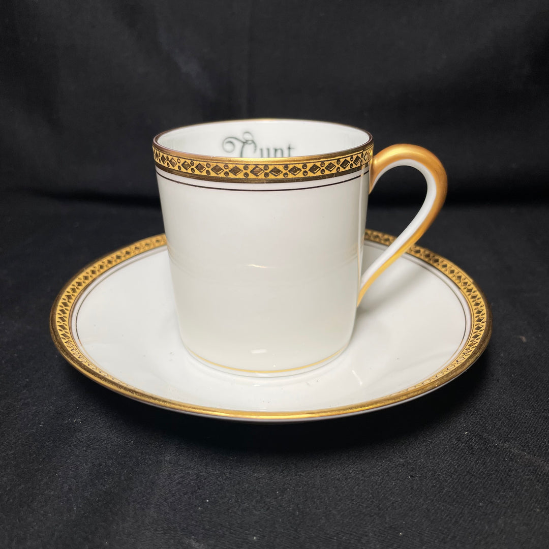 Cunt, funny, vintage upcycled porcelain, bone china, vulgar unique gift