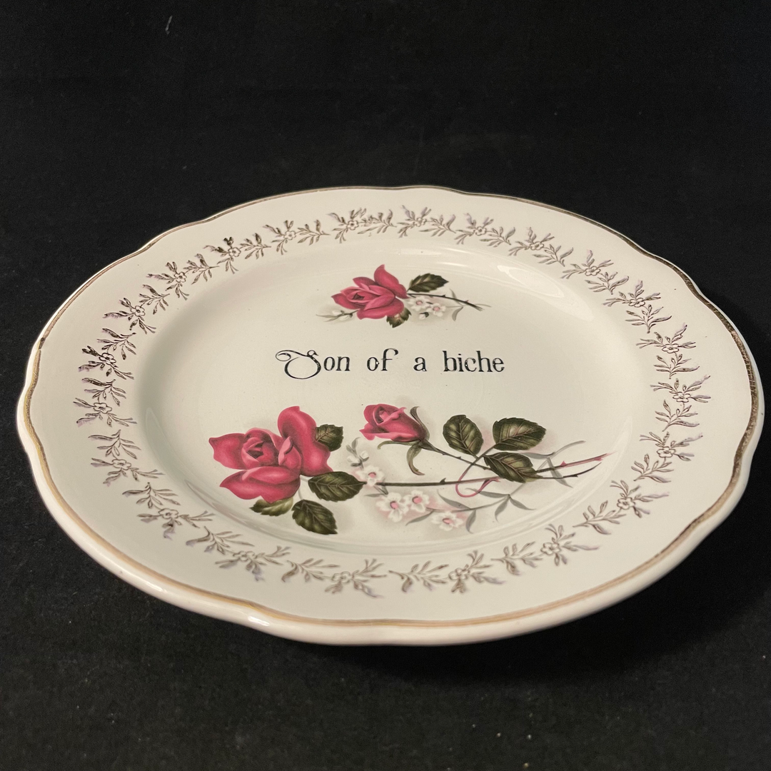 Son of a biche, Wall Art,Kitsch,lgbtq, vintage french porcelain pla
