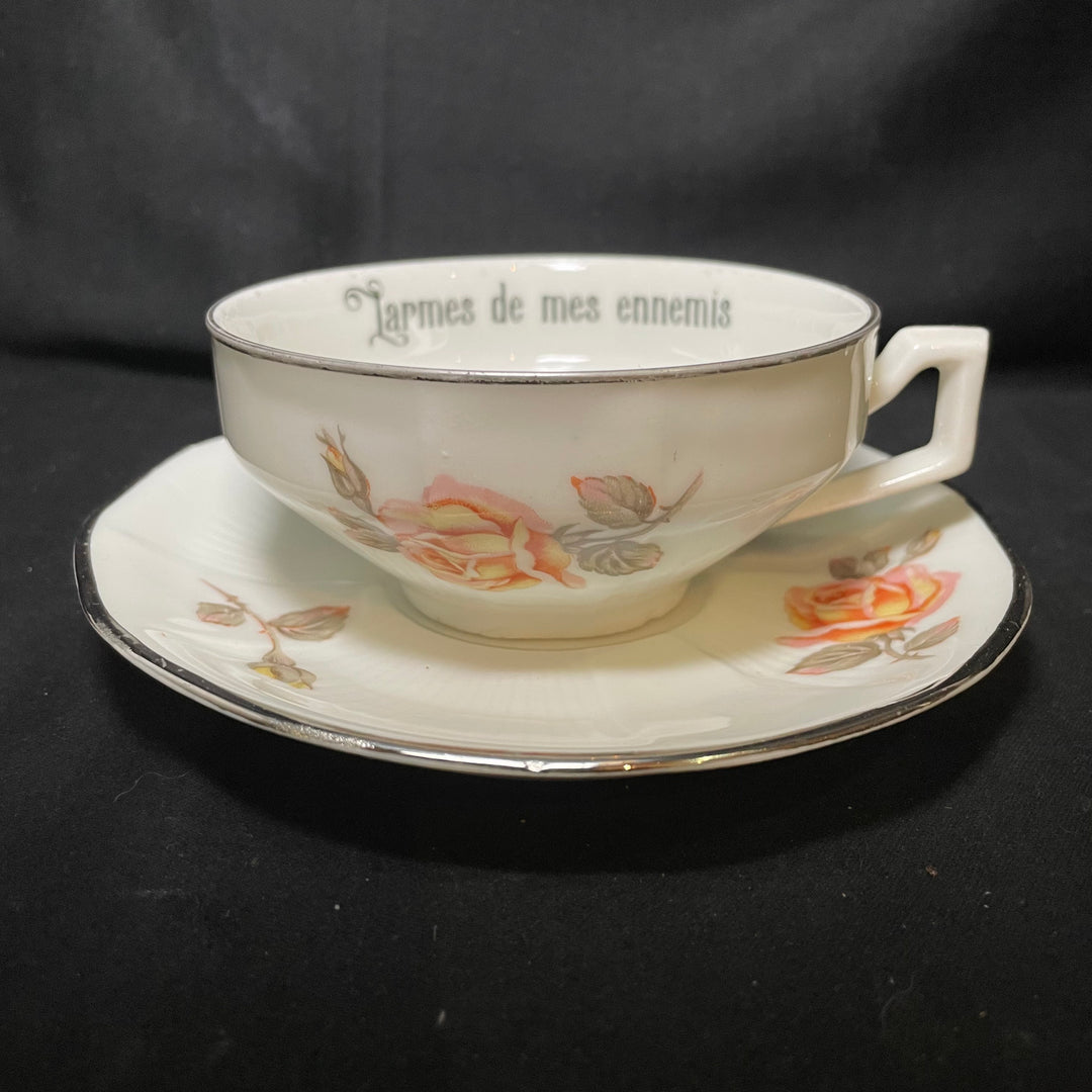 Larmes de mes ennemis, porcelaine recyclée vintage amusante, cadeau vulgaire unique