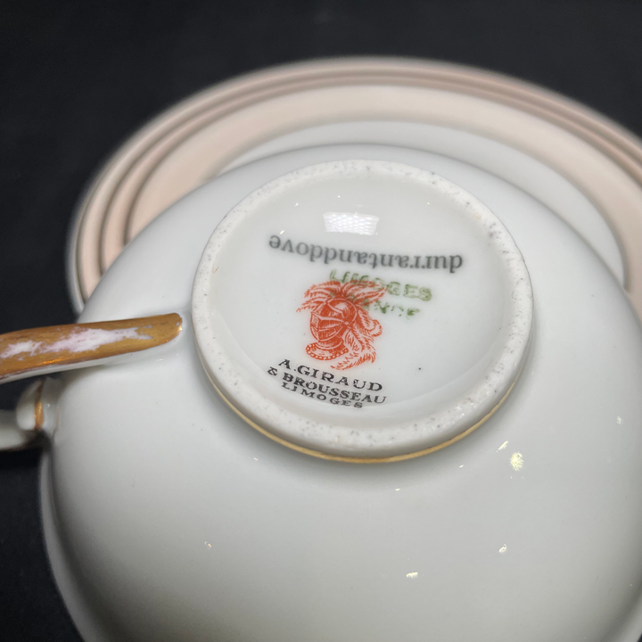 Service à thé / café "Va te faire foutre", Cadeau drôle et unique en porcelaine française vintage recyclée
