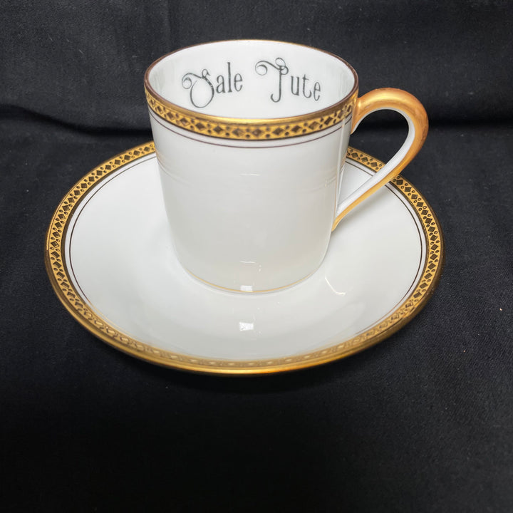 Sale pute espresso cup vulgar funny upcycled vintage unique French gift