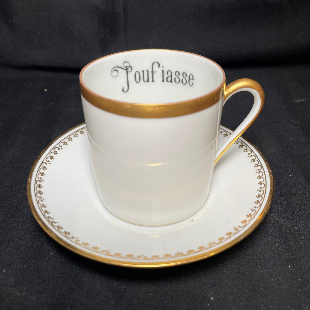 Poufiasse coffee cup vulgar funny upcycled vintage unique French gift