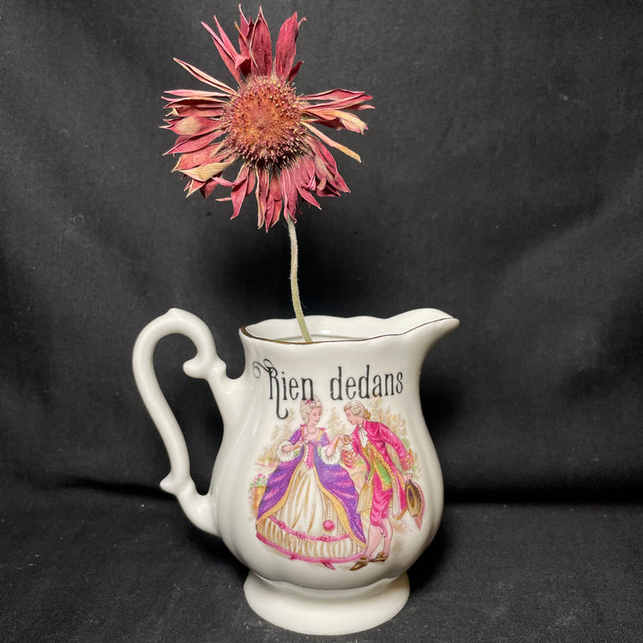 Funny French Bud Vase, Rien Dedans, Rude Tableware,Vintage porcelain gift