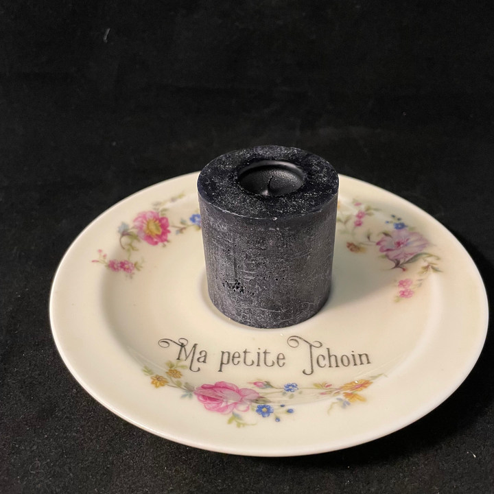 Bougeoir, Ma petite tchoin, Porcelaine drôle, Porcelaine vintage, Insulte grossière