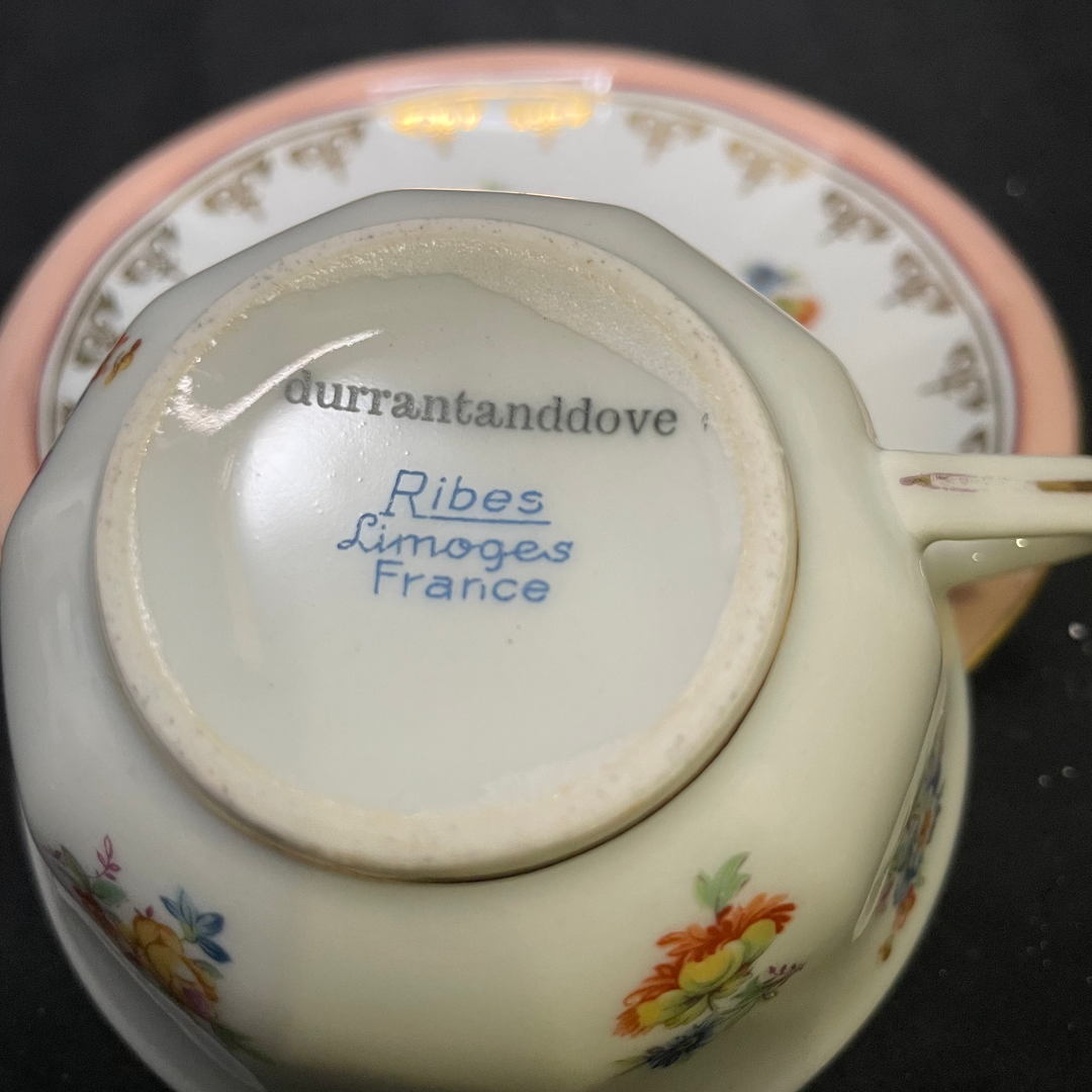 Eau de pute coffee set, Funny Unique Upcycled vintage French porcelaine gift