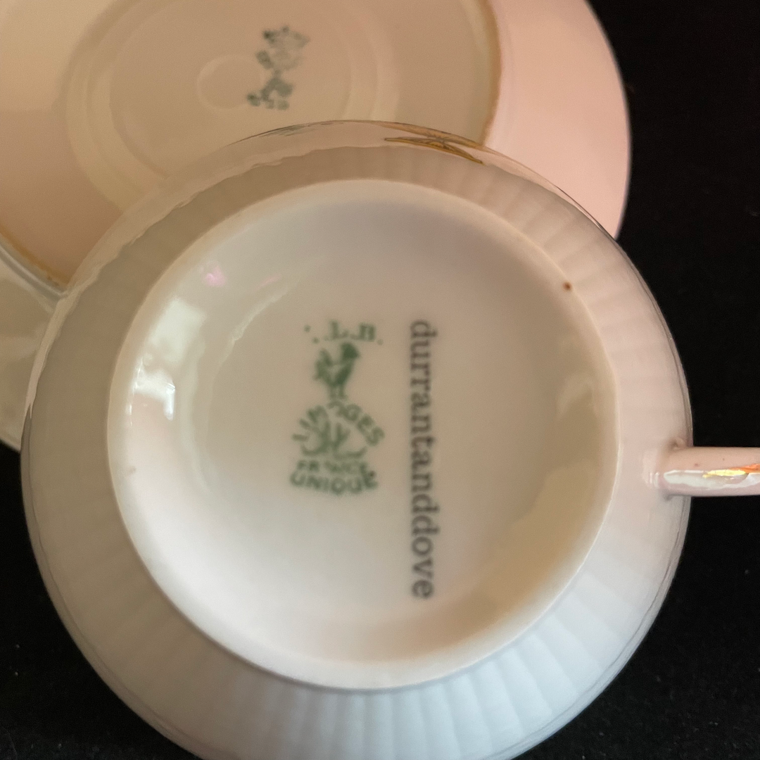 Minge teasing bastard, funny, vintage upcycled French porcelain cup and
