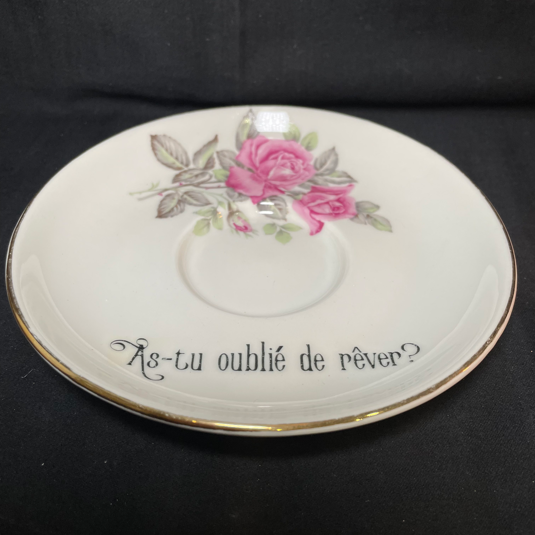 Candle Holder, As-tu oublie de rever?, Funny China,Vintage Porcelain,Insult gift
