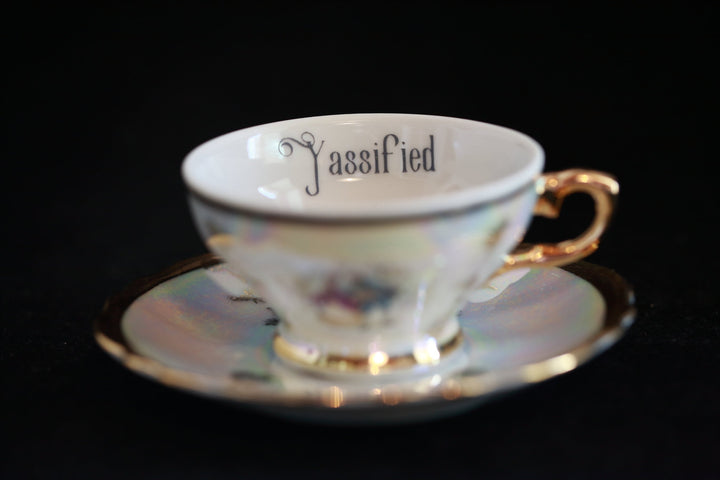 Rude Cup,Yassified,Funny Upcycled Unique Vintage,insulte tasse,yass kween tiktok