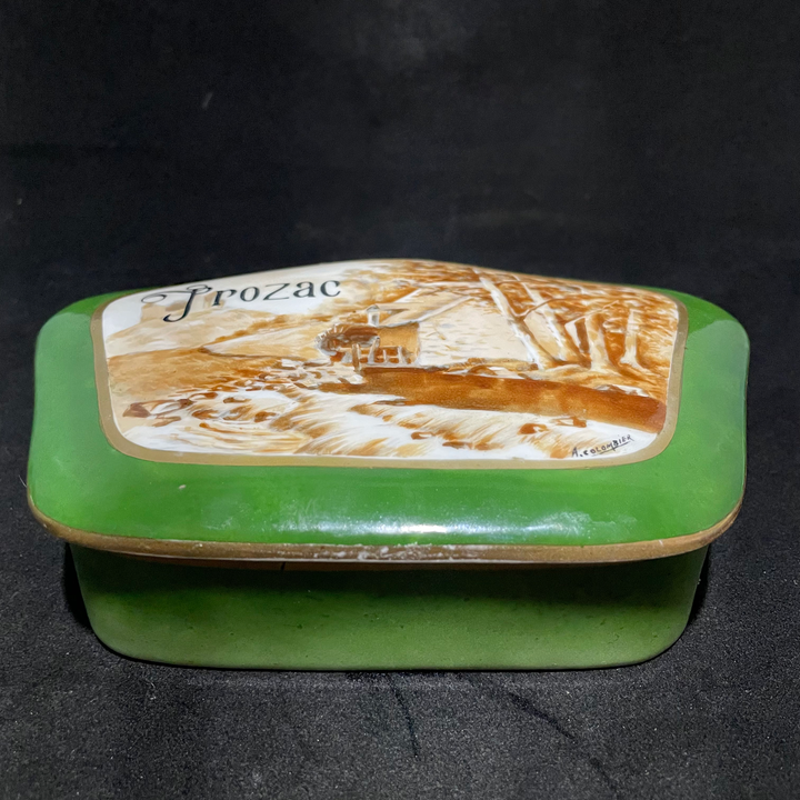 Prozac, Unique Funny Upcycled Vintage Drug Stash box apothecary gift