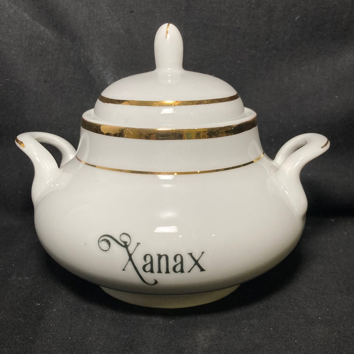 Xanax, Sucrier Ancien Upcyclé Unique et Amusant, Cadeau d&