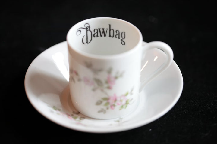 Funny Espresso Cup,Bawbag, Scottish Vintage Rude Unique Gift,Birthday hen party