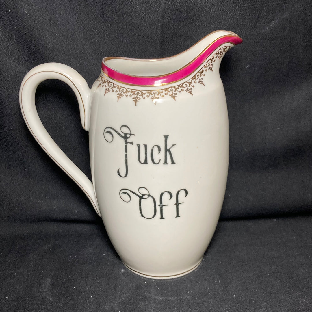 Service à café expresso "Va te faire foutre", Cadeau unique en porcelaine française vintage recyclée