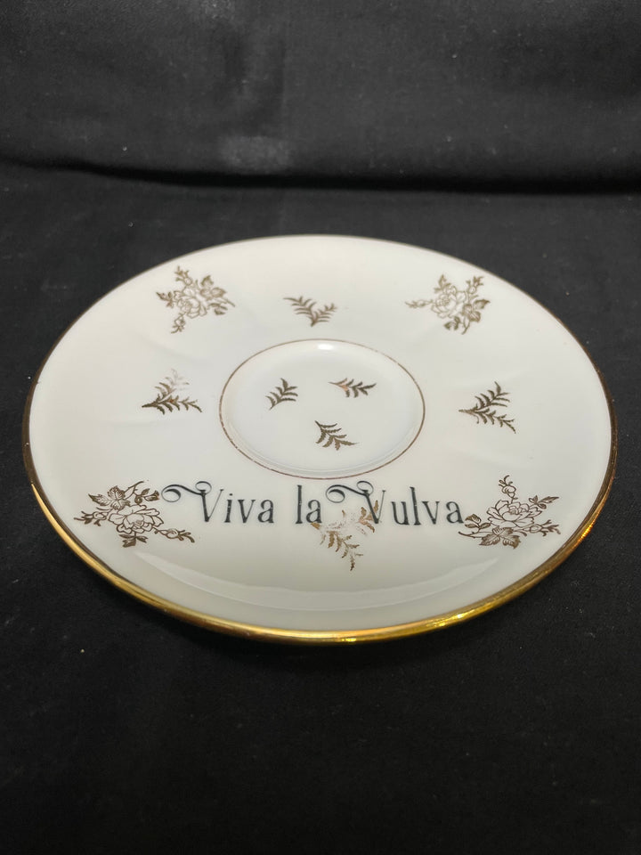 Bougeoir, Viva la vulva, Porcelaine drôle, Porcelaine vintage, Insulte grossière