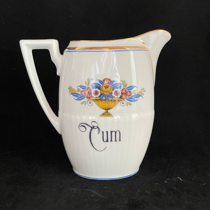 Cum, funny vintage upcycled porcelain jug gift vulgar cocktails