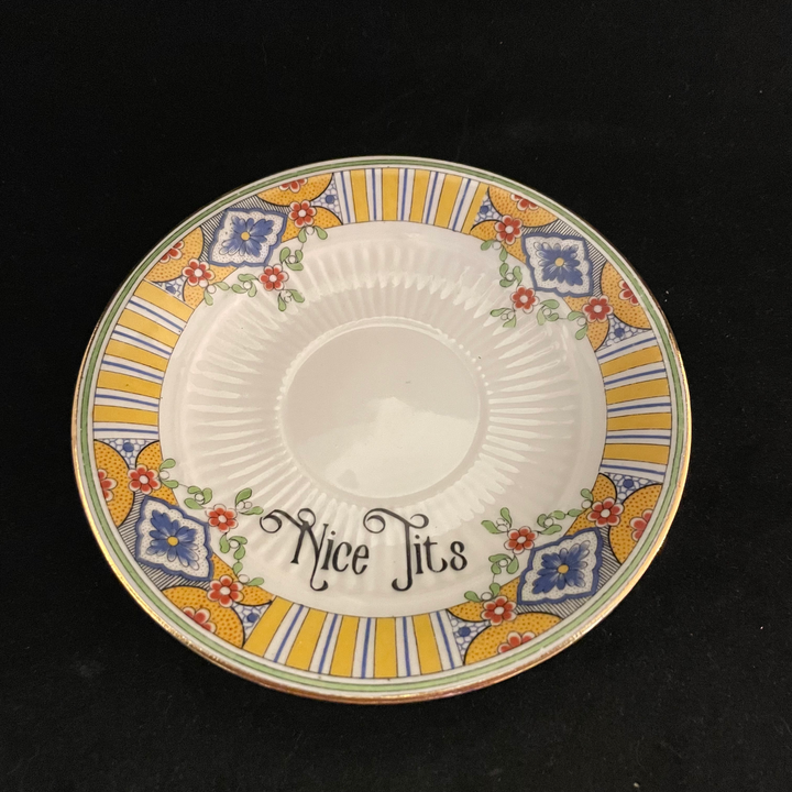 Candle Holder, Nice tits, Funny China,Vintage Porcelain,Insult Rude Funny