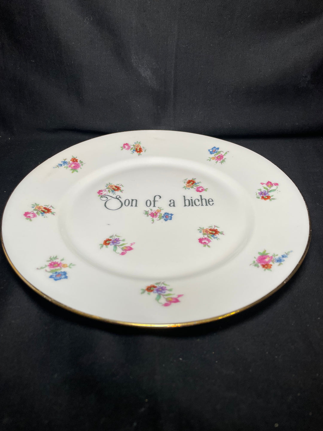 Son of a biche, Wall Art,Kitsch,lgbtq, vintage french porcelain plate