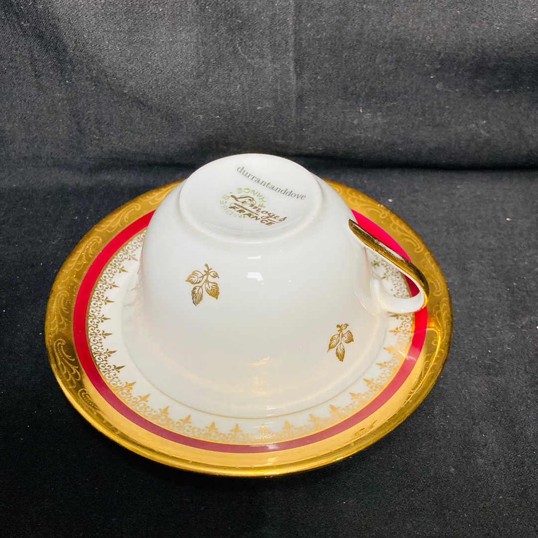 Chatte à Mireille, porcelaine française vintage unique, détournée et amusante