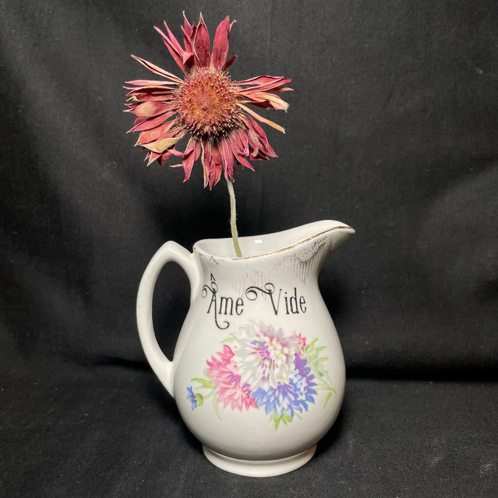 Funny French Bud Vase, Ame Vide, Rude Tableware,Vintage porcelain gift