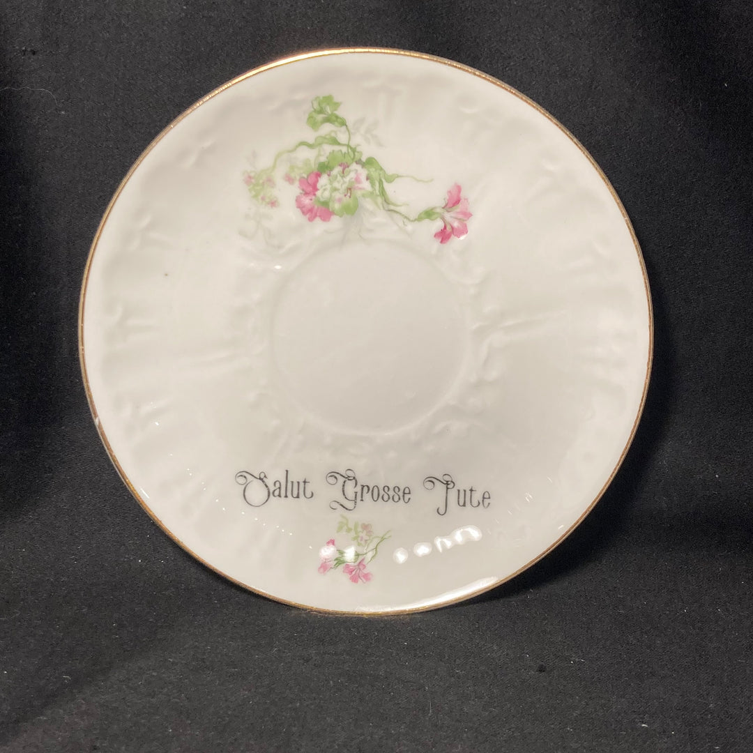 Candle Holder, Salut Grosse Pute, Funny China,Vintage Porcelain,Insult Rude