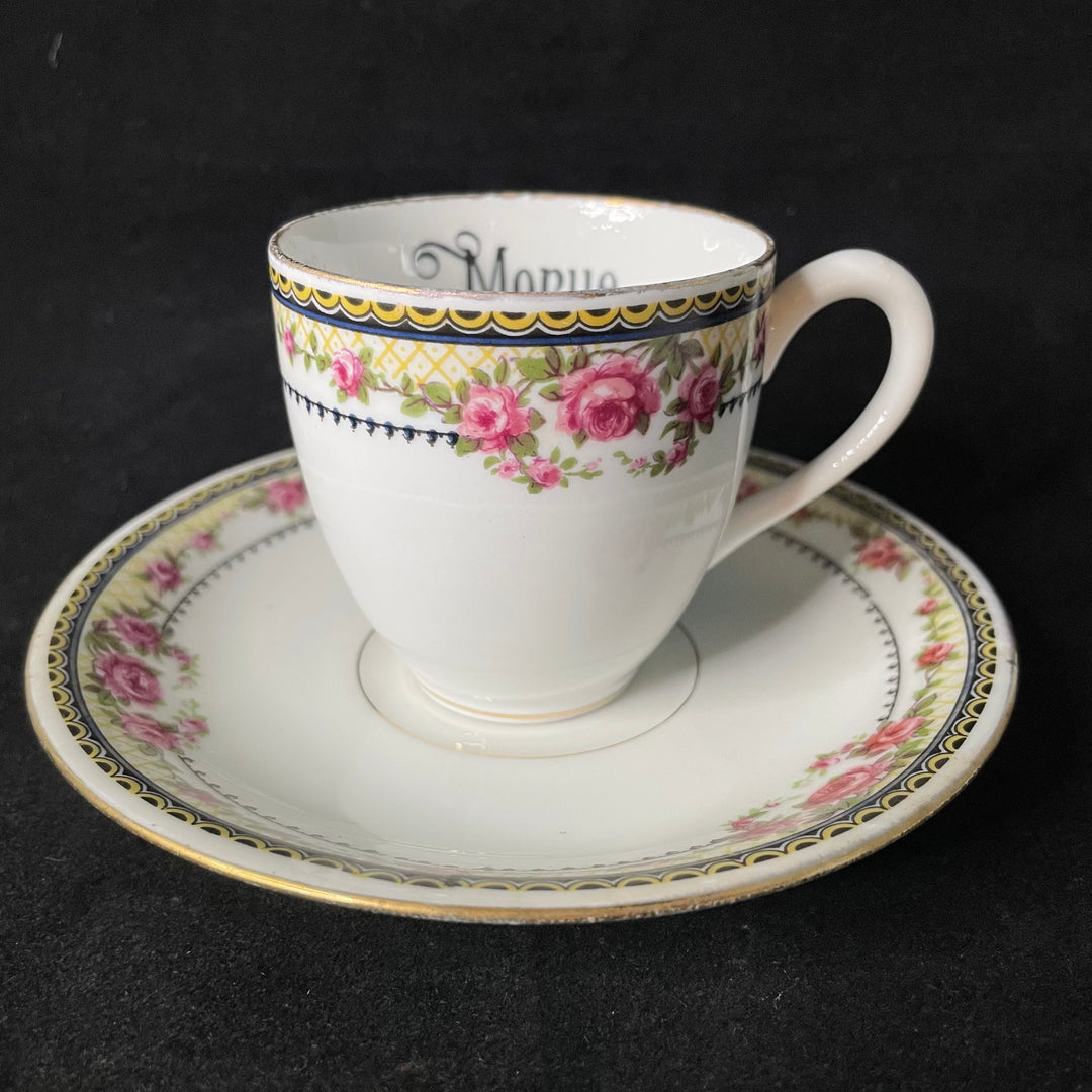Tasse vulgaire, Vous avez été empoisonnée, Porcelaine de Limoges vintage recyclée