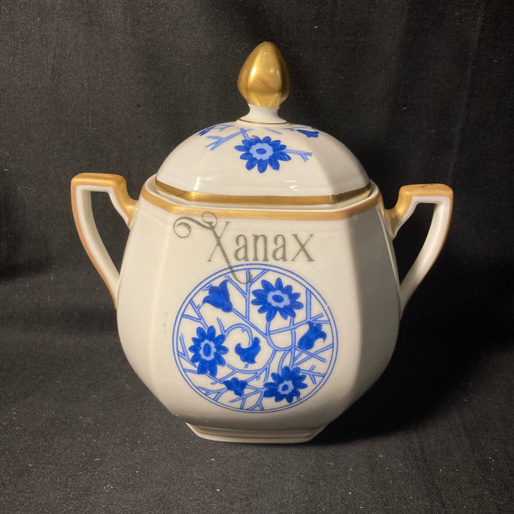 Xanax, Sucrier Ancien Upcyclé Unique et Amusant, Cadeau d&