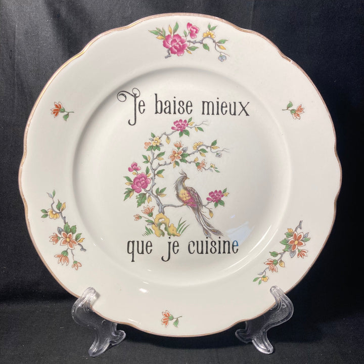 Je baise mieux que je cuisine, Décoration murale unique, Kitsch, Français vintage