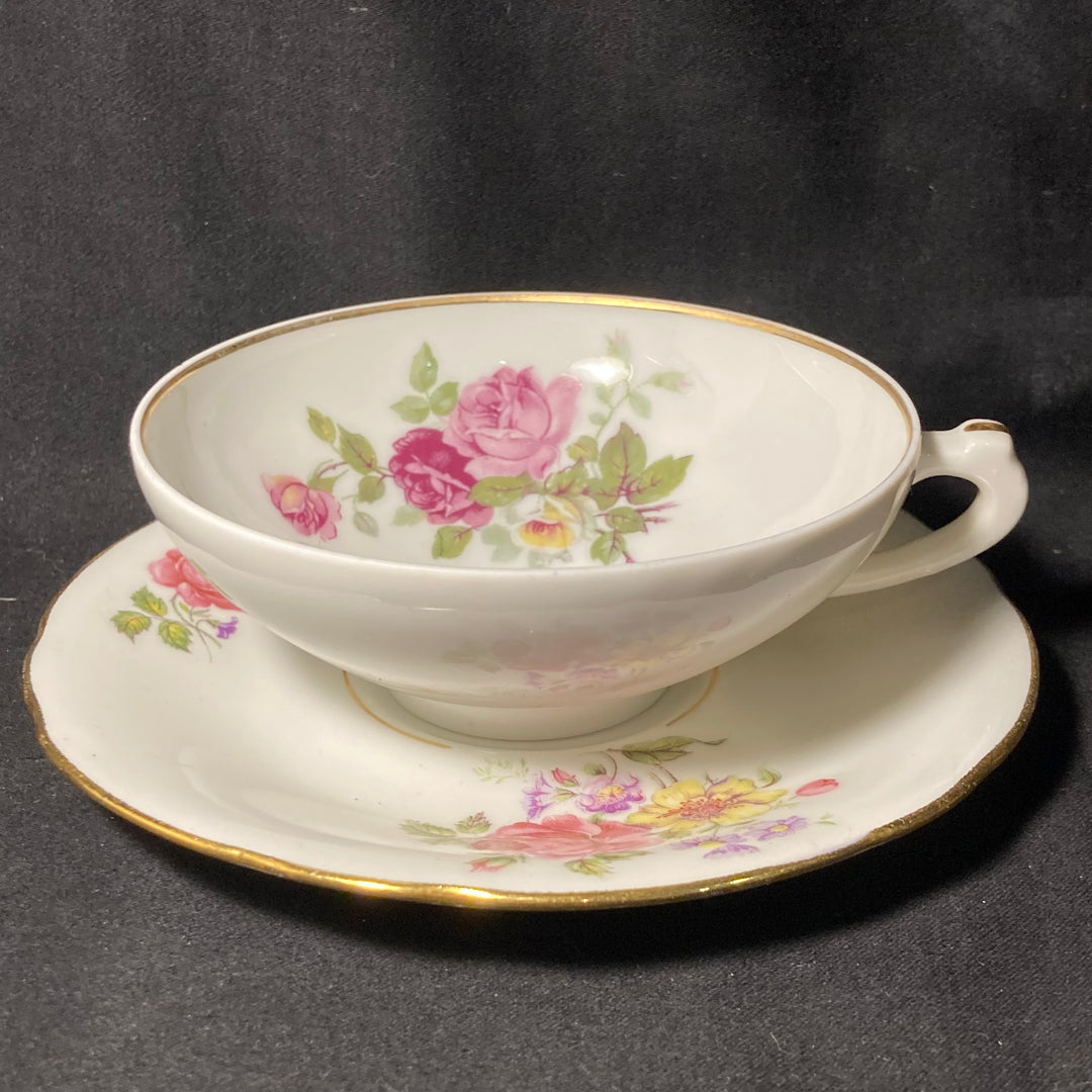 Porcelaine française vintage unique recyclée, cadeau insolite "J&