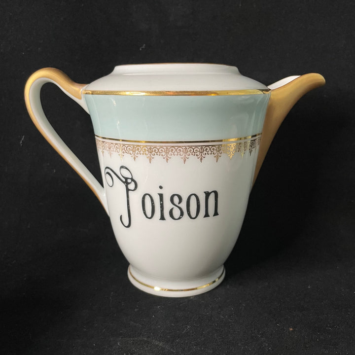Poison Tea Set,Unique upcycled French vintage porcelain, funny rude gift