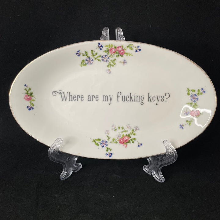 Plateau à clés amusant, Où sont mes putains de clés ? Cadeau de mariage ou de pendaison de crémaillère unique